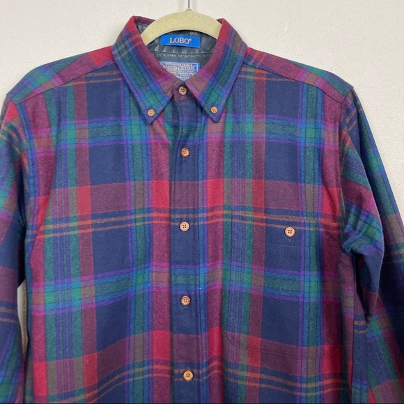 Vintage Pendleton flannel plaid LOBO Shirt S - Picture 3 of 5
